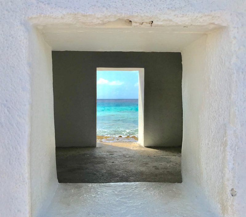 Very famous landmark on Bonaire are the white slave huts